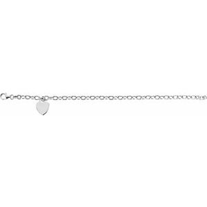 The Amelia Bracelet – Sterling Silver Heart Charm 7.5" Bracelet