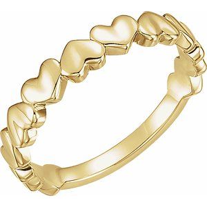 The Enilda Ring - 14K Yellow Gold Heart Ring