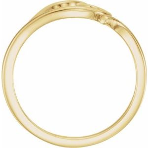 The Edna Ring - 14K Yellow Gold Heart Ring