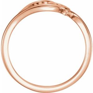 The Edna Ring - 14K Rose Gold Heart Ring