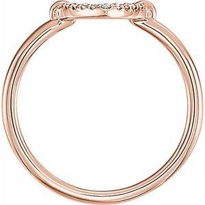 The Emily Ring- 14K Rose Gold .07 CTW Natural Diamond Heart Ring
