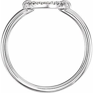 The Emily Ring- 14K White Gold .07 CTW Natural Diamond Heart Ring