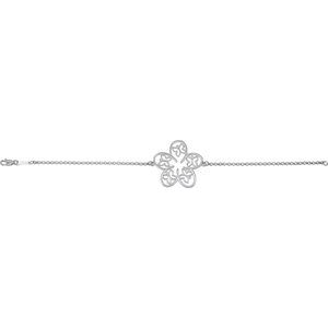 The Mica Bracelet – 14K White Gold Flower & Butterfly 7 1/2" Bracelet