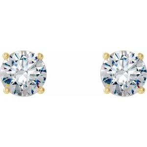 The Claudette Earrings - 14K Yellow Gold 1/2 CTW Lab-Grown Diamond 4-Prong Stud Earrings