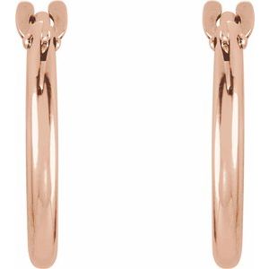 The Tammie Earrings – 14K Rose Gold 12.5 mm Hinged Hoop Earrings
