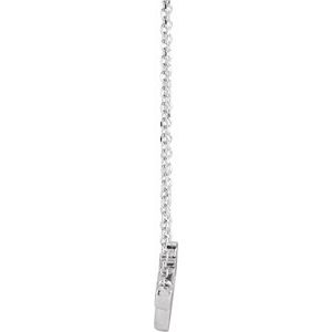 The Faith Necklace - 14K White Gold Faith 18" Necklace