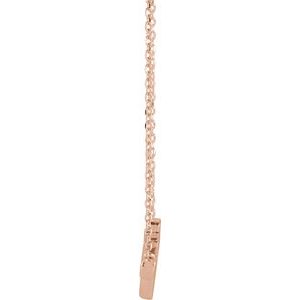 The Faith Necklace - 14K Rose Gold Faith 18" Necklace