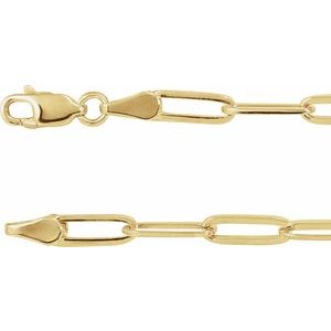 The Vanessa Chain – 14K Yellow Gold 3.85 mm Paperclip-Style 18" Chain