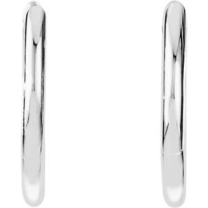 The Violet Earrings – Sterling Silver Hinged Tube 24.3 mm Hoop Earrings