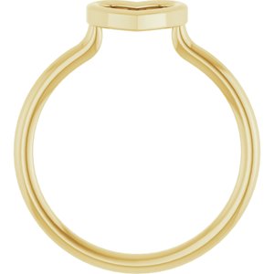 The Stephanie Ring -14K Yellow Gold Heart Ring