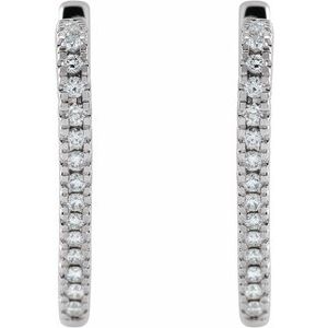 The Gretchen Earrings - 14K White Gold 5/8 CTW Natural Diamond Heart Earrings