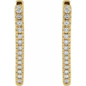 The Gretchen Earrings - 14K Yellow Gold 5/8 CTW Natural Diamond Heart Earrings
