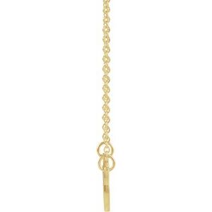 The Kristal Necklace - 14K Yellow Gold Mother & Daughter Stick Figure Family 18" Necklace