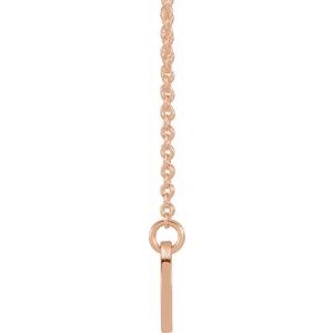 The Kristal Necklace - 14K Rose Gold Mother & Son Stick Figure Family 18" Necklace