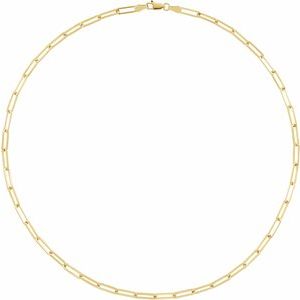 The Vanessa Chain – 14K Yellow Gold 3.85 mm Paperclip-Style 18" Chain