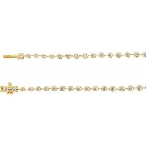 The Lucy Necklace - 14K Yellow Gold 6 3/4 CTW Lab-Grown Diamond Graduated 16" Necklace