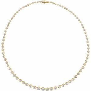 The Lucy Necklace - 14K Yellow Gold 6 3/4 CTW Lab-Grown Diamond Graduated 16" Necklace