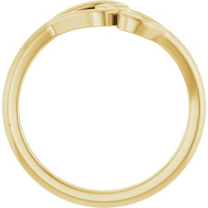 The Adriana Ring -14K Yellow Gold Double Heart Ring