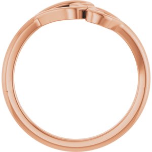 The Adriana Ring -14K Rose Gold Double Heart Ring