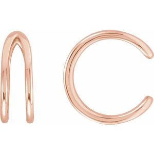 The Jennifer Earrings – 14K Rose Gold Negative Space Ear Cuff