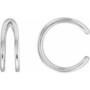 The Jennifer Earrings – 14K White Gold Negative Space Ear Cuff