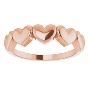 The Lexi Ring - 14K Rose Gold Heart Ring