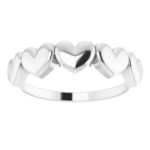The Lexi Ring - 14K White Gold Heart Ring