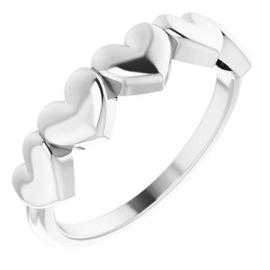 The Lexi Ring - 14K White Gold Heart Ring