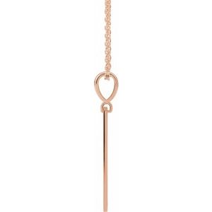 The Jayne Necklace -  14K Rose Gold Blessed Bar 16-18" Necklace