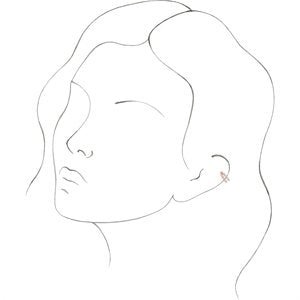The Jennifer Earrings – 14K White Gold Negative Space Ear Cuff