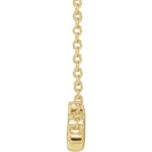 The Sister Necklace - 14K Yellow Gold Sister 18" Necklace