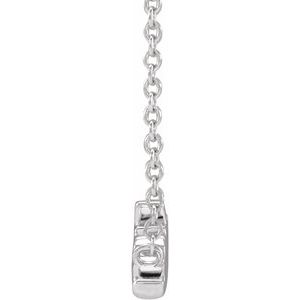 The Sister Necklace - 14K White Gold Sister 18" Necklace