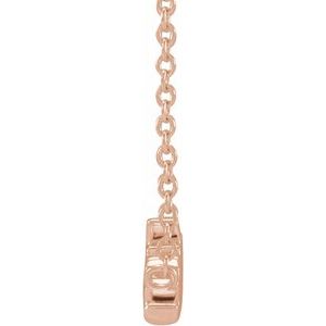 The Sister Necklace - 14K Rose Gold Sister 18" Necklace