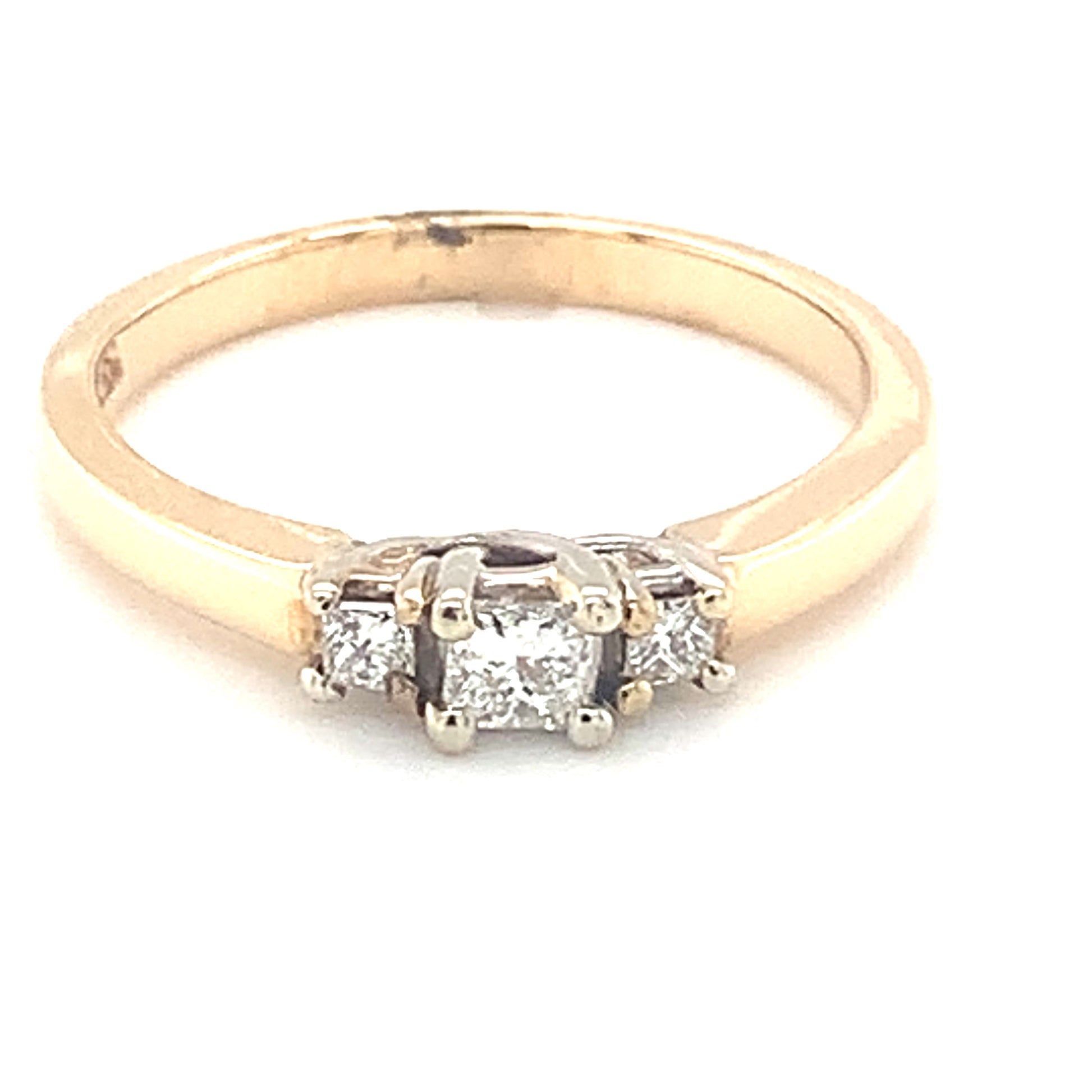 estate yellow gold diamond engagement ring 