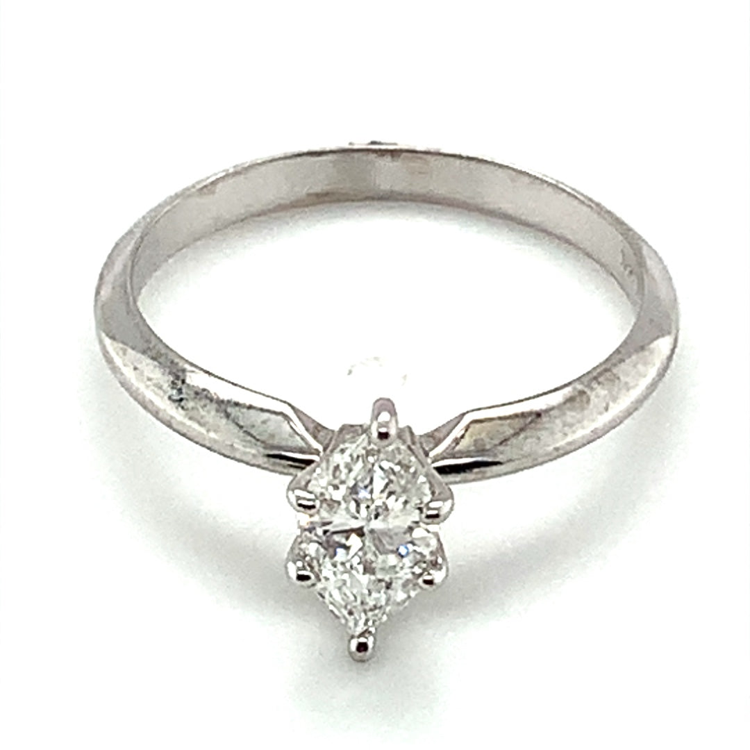 estate white gold engagement ring 