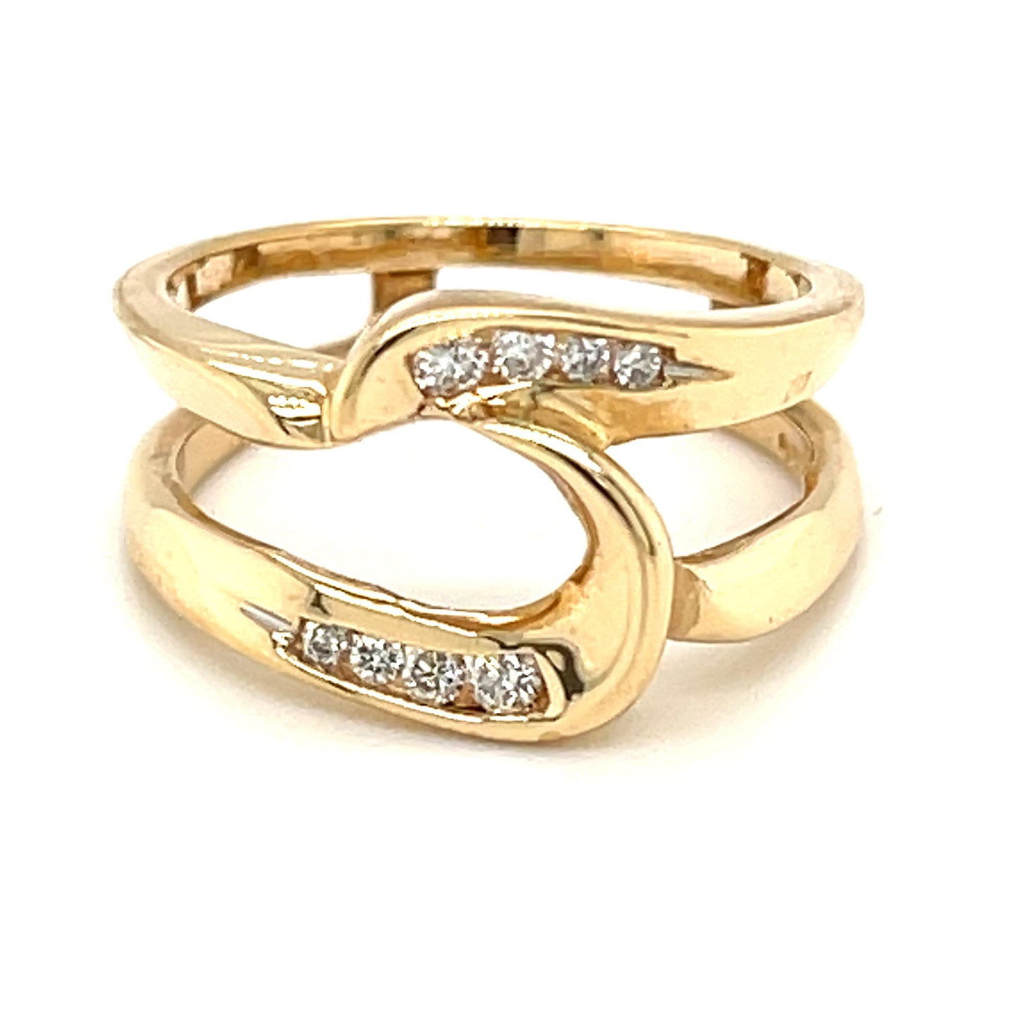 estate yellow gold diamond engagement ring 