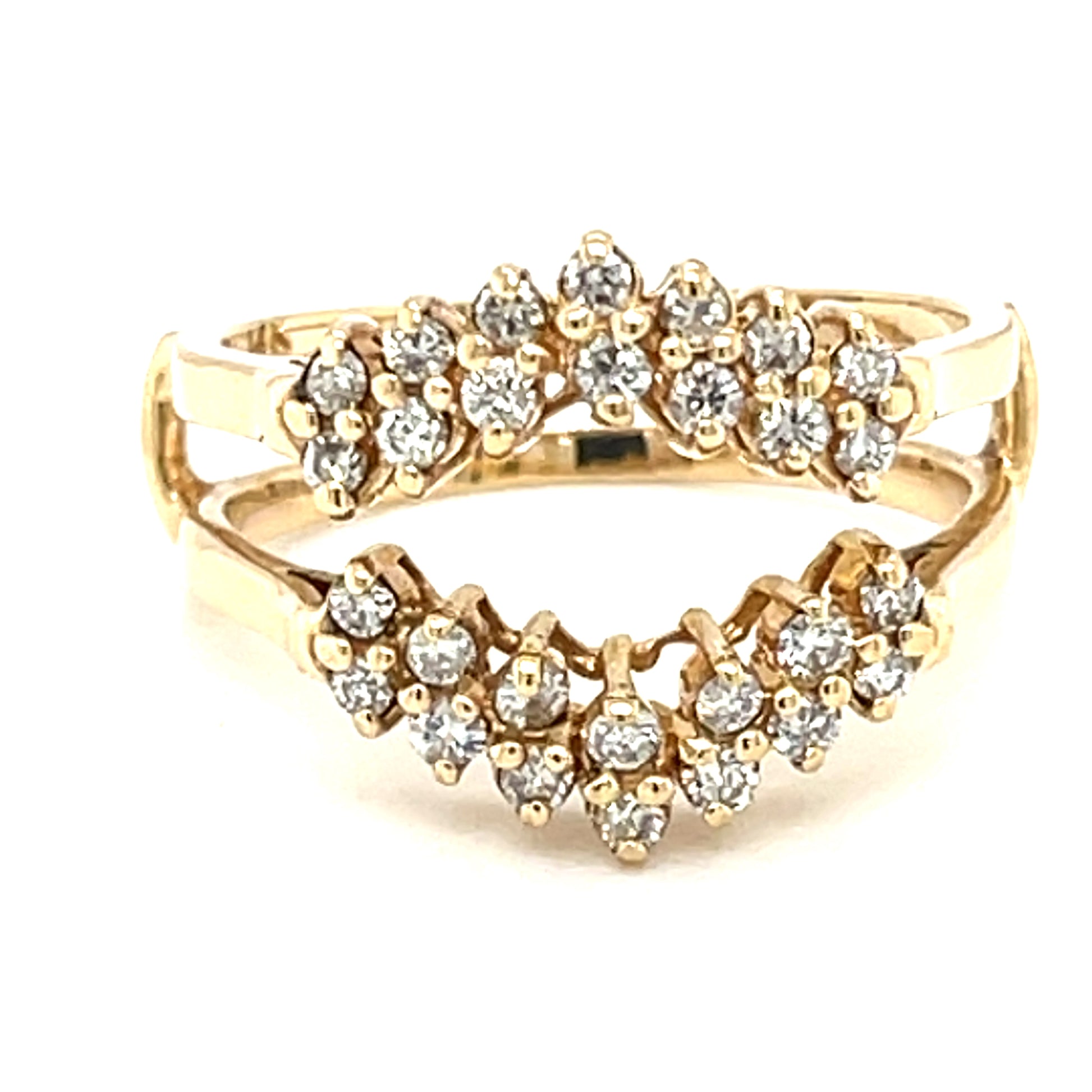 estate yellow gold diamond engagement ring