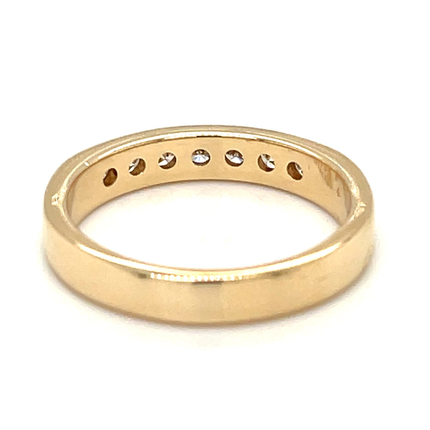Diamond Engagement Band Estate Ring in 14-Karat Yellow Gold