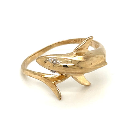 10-karat Yellow Gold Dolphin Ring