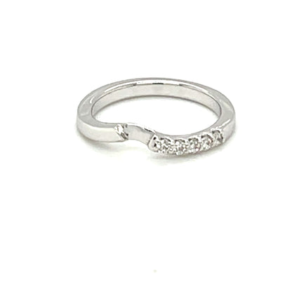 estate white gold ring contoured diamond ring
