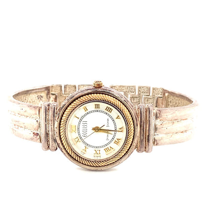 Ecclissi Sterling Silver with Gold-Plated Trim Watch