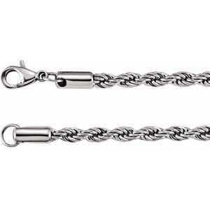 The Cynthia Chain – Stainless Steel 4 mm Rope 24" Chain