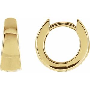 The Leah Earrings – 14K Yellow Gold Hinged 10.25 mm Hoop Earrings
