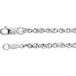 The Laurie Chain – Sterling Silver 2 mm Rope 18" Chain