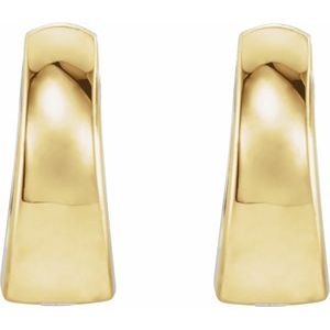 The Leah Earrings – 14K Yellow/White Gold Hinged 10.25 mm Hoop Earrings