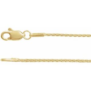 The Stacy Chain – 14K Yellow Gold 1 mm Wheat 18" Chain
