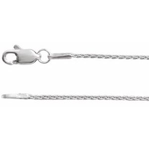 The Stacy Chain – 14K White Gold 1 mm Wheat 18" Chain