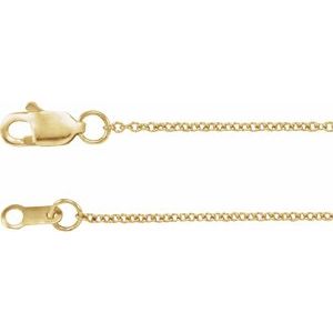 The Lizzie Chain – 14K Yellow Gold 1 mm Cable 18" Chain