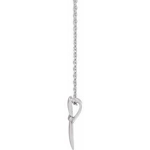 The Gail Necklace – 14K White Gold 14.65 x 11.2 mm Cross 16-18" Necklace