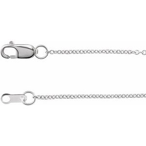 The Lizzie Chain – 14K White Gold 1 mm Cable 18" Chain